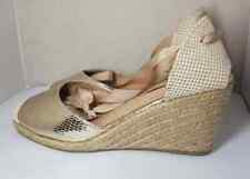 GOLD PLATFORM SHOES ANKLE STRAPPY SIZE 7 (Eu 40)