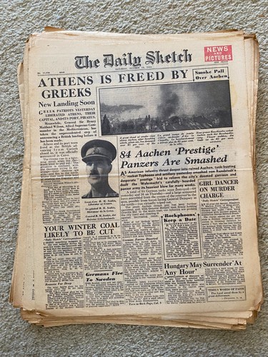 Daily sketch newspaper - newspaper, 1944