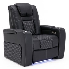 BROADWAY CINEMA 1,2,3,4 SEATER CHAIR BLACK / WHITE WITH TRAY AND WITHOUT TRAY
