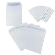 WHITE PAPER ENVELOPES A6/A5/A4/DL *ANY QTY* PLAIN SELF SEALING OFFICE