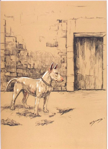 Old vintage print - vintage, dog