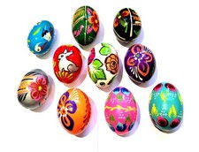 10 x Wooden Easter Eggs -