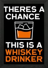 Whiskey Drinker Quote Framed
