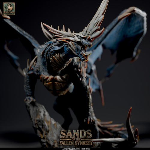 Blue elder dragon - blue, ancient