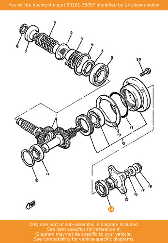 Yamaha oil seal - oil, 93101-35097