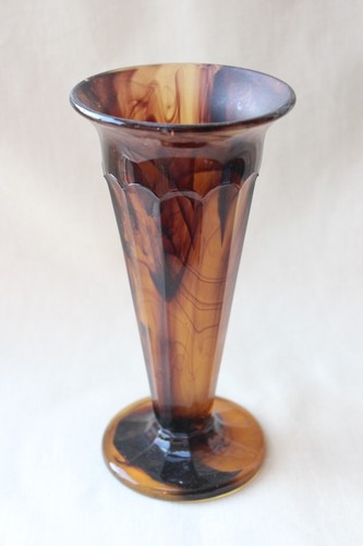 Art deco amber - amber, glass
