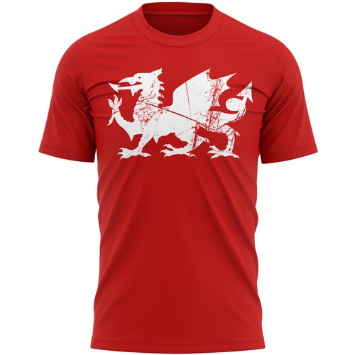 Wales dragon distressed - dragon,