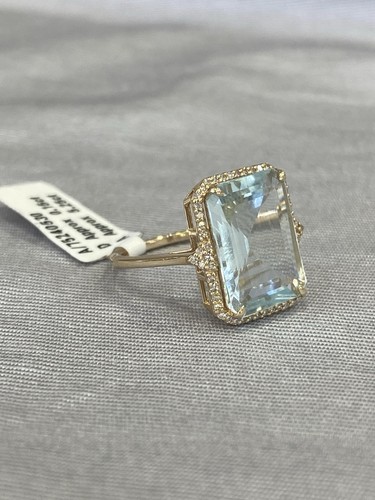 Natural aquamarine and diamond - aquamarine,