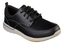 Skechers Elent Leven Mens Black Smart Lace Up Casual Trainers Shoes