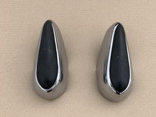 MGB ROADSTER GT (1970-74) CHROME BUMPER FRONT OVERRIDERS, RUBBER FACED