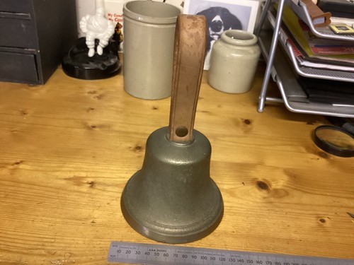 Old bronze bell - bronze, bell,marked