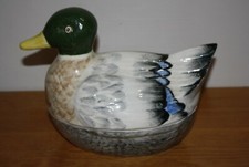 Pottery Duck Tureen - Made in