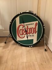 Base Drum Castrol Oil Motif Floor Clock