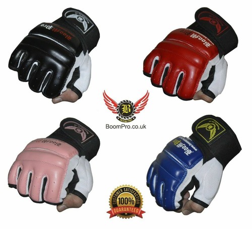 Leather mma gel gloves - gel,
