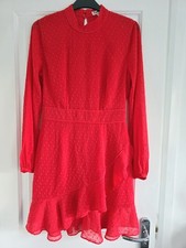 Whistles Red Textured Ruffle
