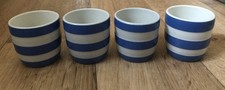 T G GREEN BLUE & WHITE CORNISH WARE EGG CUPS X4