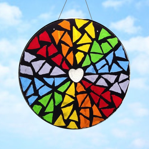 Rainbow ray stained glass - ray,