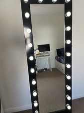 Hollywood Style Full Length Mirror Dimmable LED Lights With Socket 160x60cm