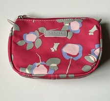 Radley Small Pink Oilskin Cosmetic Beauty Make Up Pouch Travel Bag Never Used