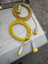 2x Heavy Duty Caravan Cable Camping 32A 130V Mains Extension Lead Male Female