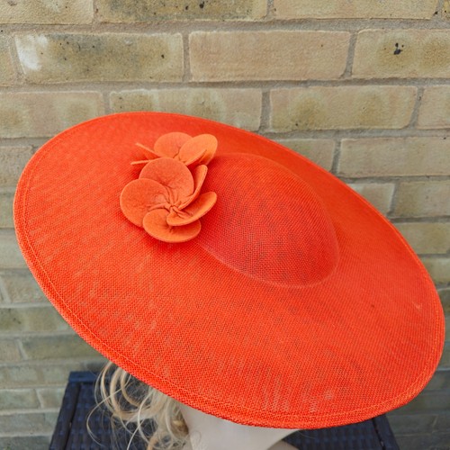 Orange flower wide brim large - flower,