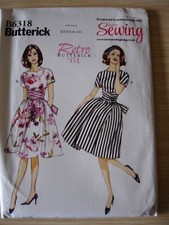 BUTTERICK B6318 Sewing Pattern Ladies Dress size 6 - 14 new