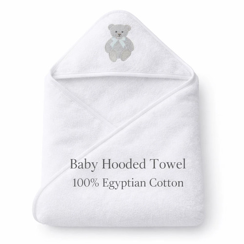 Baby hooded towel white 100 - baby,