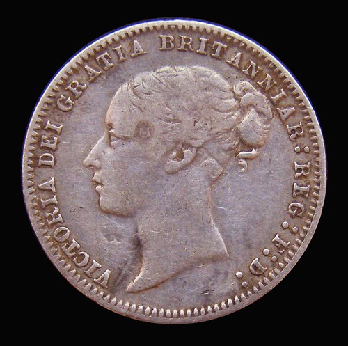 Sixpence 1878 die number - sixpence,