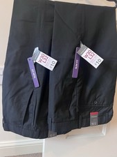 Black -Smart Slim Trousers For