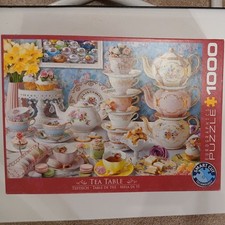 Eurographics 1000-Piece Jigsaw Puzzle - Tea Table. Used. Complete.