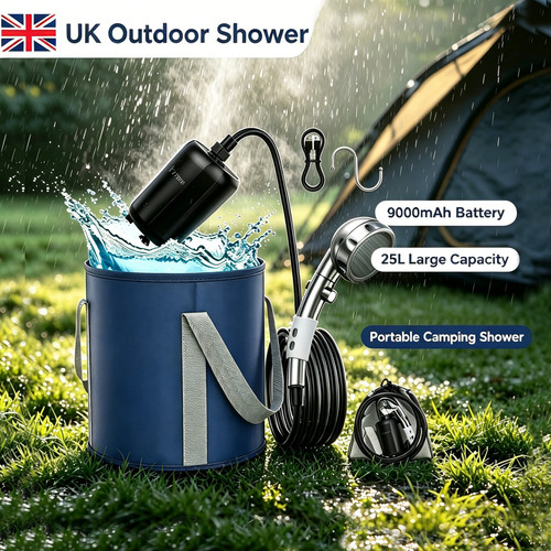 9000mah 25l camping shower - 9000mah,