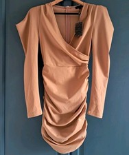New Size 8 Camel/Beige Ruched