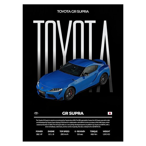 Blue toyota supra - gr,