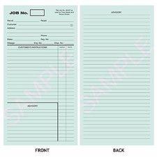 GARAGE WORKSHOP REPAIR JOB CARD  WORKS CARDS  JOB SHEET Pack of 50 Blue Card