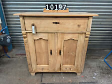 Tall slim antique pine dresser base, ready for wax or paint
