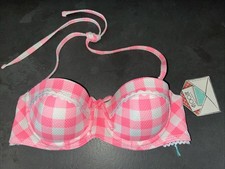 New Ladies Pink Cream Gingham