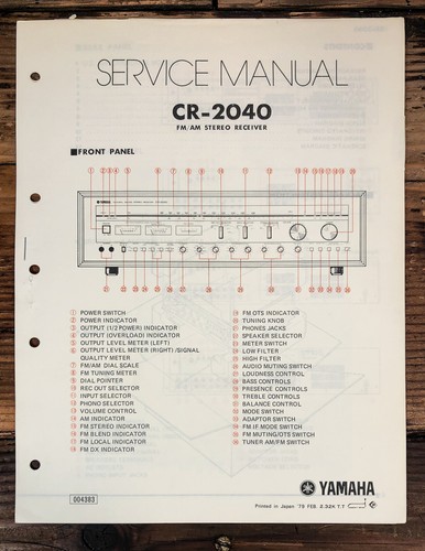 Yamaha 2040 receiver - yamaha, cr-2040