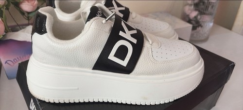 Dkny white leather platform - dkny,