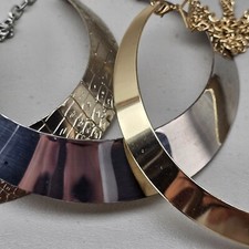 Big Bold Necklace Lot Gold Tone Chain Torc Collar Lot of 3