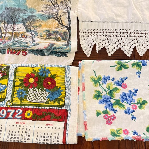 Vintage 1970s linen calendar - 1970s,