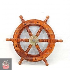 Nautical wooden ship steering - wooden,