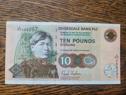 Clydesdale bank ten pounds - clydesdale, bank,ten