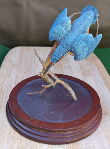 Diving kingfisher hand made - hand,