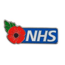 Flower BADGE - NHS, NURSE, DOCTOR, PORTER, CARER. PHYSIO, OT, HCA, Blue