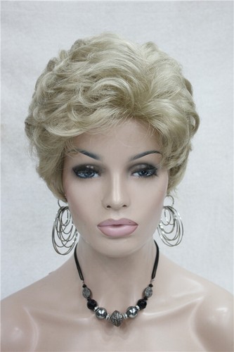Ladies wig short curly - short,