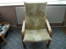 HANDMADE ADULT IKEA  POANG ARMCHAIR COVER ONLY , PATTERN CALLED "SIENNA"