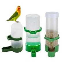 Drinker Food Feeder Water Clip For Cage Bird Parrot Cockatiel Budgie Hanging UK