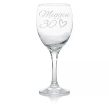 Personalised Engraved Wine Glass Birthday Gift 18th 30th 40th 50th