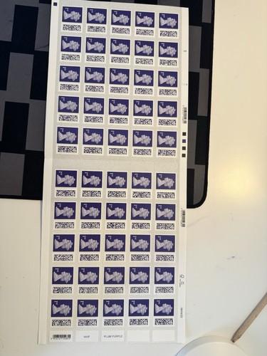 50x1st class barcode - barcode, purple