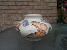MOORCROFT   POTTERY. BUTTERFLY PATTERN VASE .  DES. SALLY TUFFIN